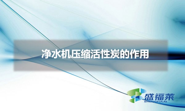 净水机压缩活性炭的作用