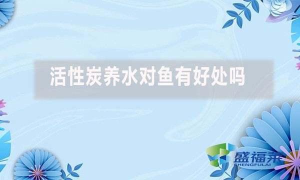 活性炭养水对鱼有好处吗?